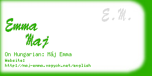emma maj business card